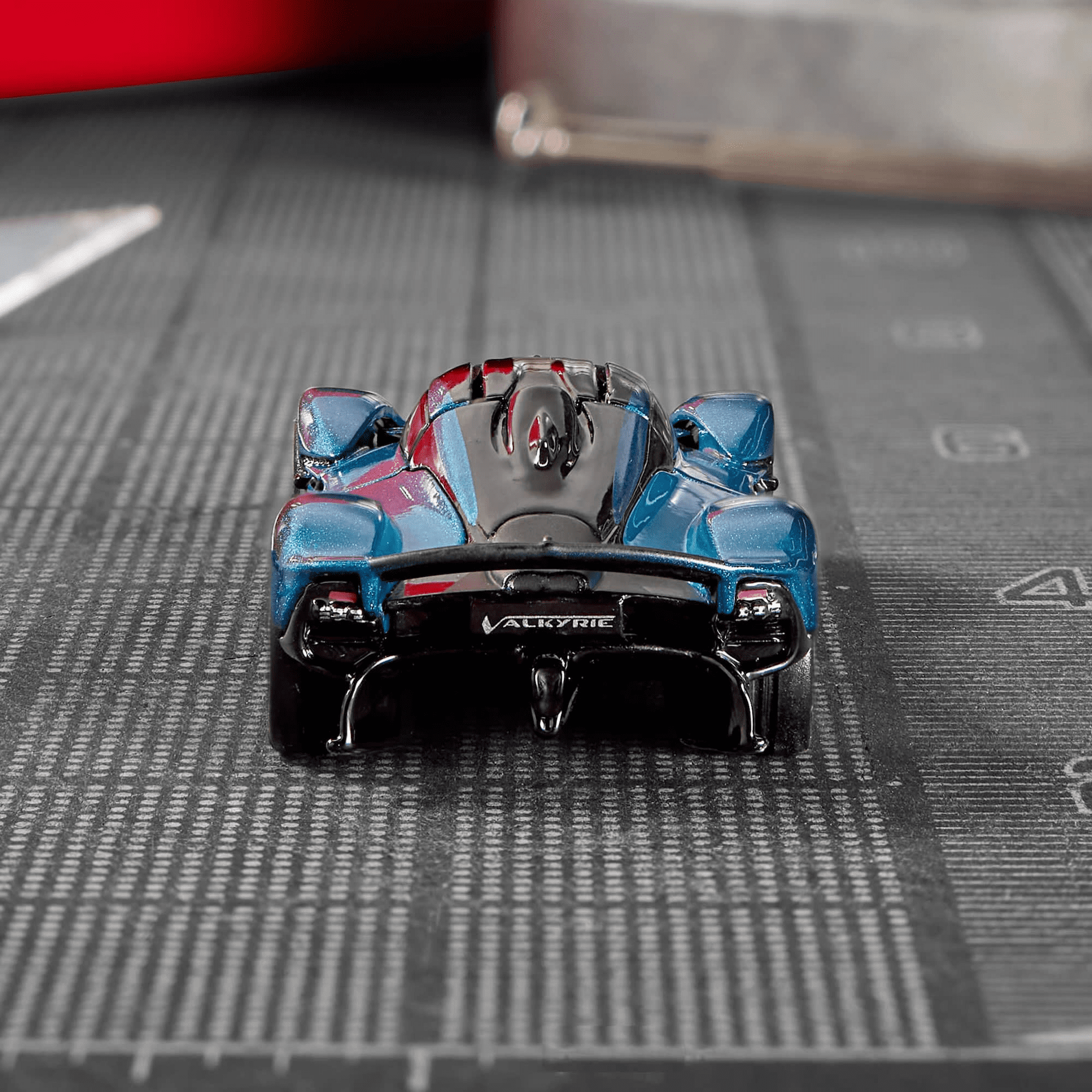 Hot Wheels Elite 64 Aston Martin Valkyrie  Premium Die-Cast Car with Opening Gull-Wing Doors, Real Riders Rubber Tires, Metal Body & Chassis  Metallic Teal  HWR91 Collector Car 1:64 Scale