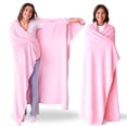 thumbnail image 1 of Manta portátil Super Blanky para mujeres y hombres, color rosa bebé, 1 of 8
