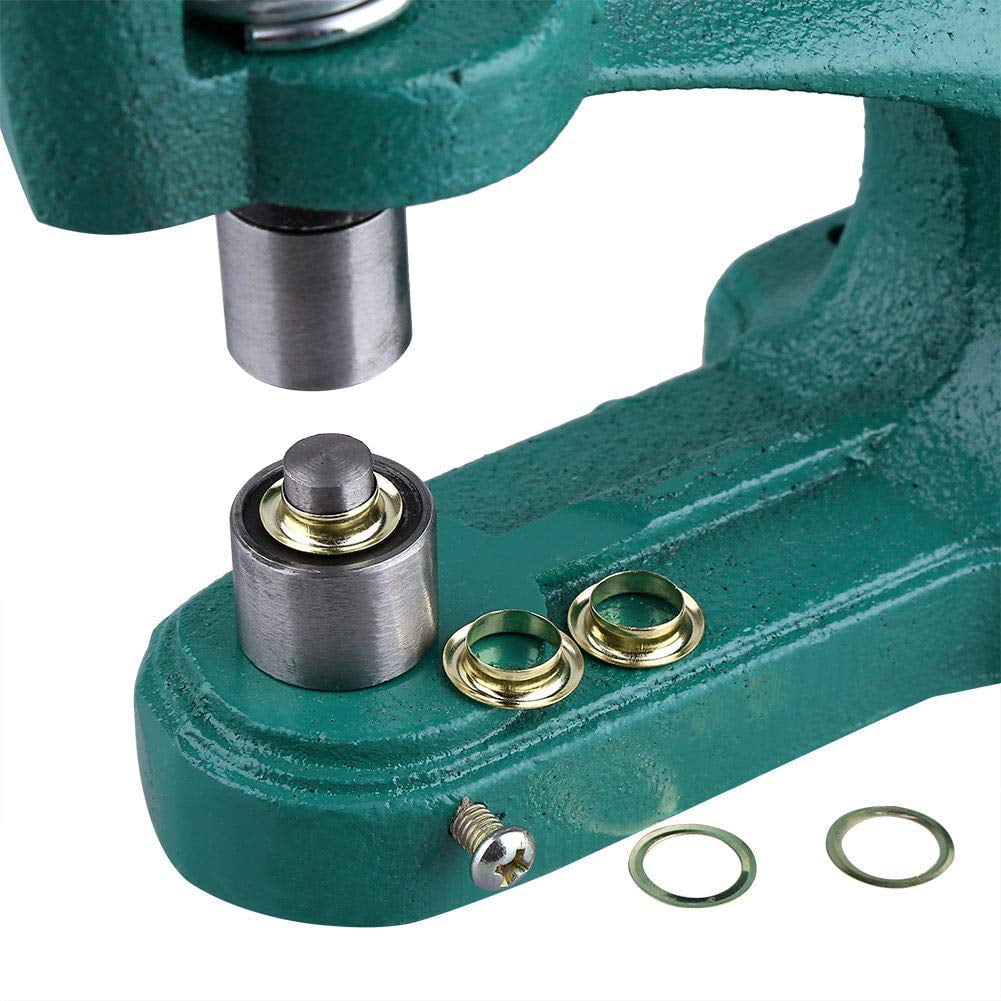 Hand Press Punch Machine Set with 900Pcs Eyelets Grommet Rivets Fasteners 6mm/10mm/12mm