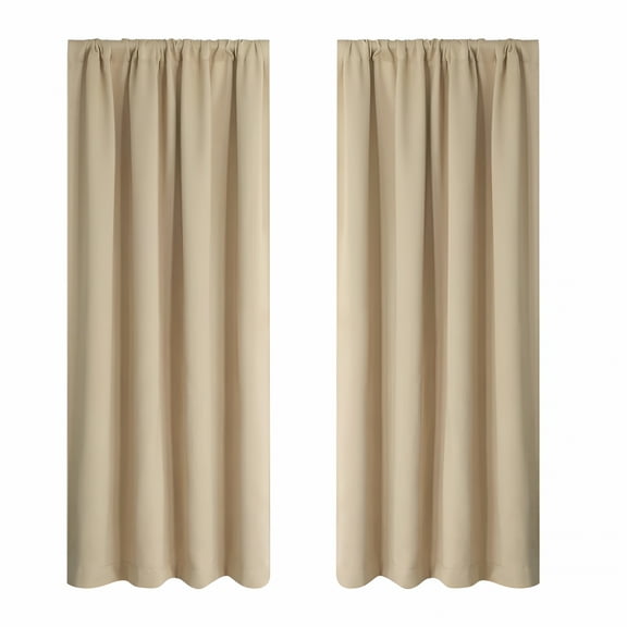 AUQ Blackout Curtains-Thermal Insulated Noise Reducing Energy Efficiency Small Window Decor for Kitchen Bedroom Bathroom,37 Inches Wide*44 Inches Long