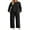02 Black, variant on Lounge Sets for Women 2 Piece Outfits Sweatsuits Set Long Sleeve Wide Leg Pants with Pockets