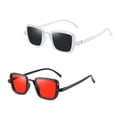 thumbnail image 5 of 1 par de gafas de sol de moda gafas de sol de verano al aire libre sombras de playa creativas anteojos ropa decoración para hombres niños (C03, rojo), 5 of 5