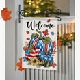 thumbnail image 5 of Welcome Fall Memorial Day Pumpkin Decorative Garden Flag, Autumn Veterans Day America Yard Outside Decorations, American USA 4th of July Patriotic Thanksgiving Outdoor Small Home Decor 12.5x18, 5 of 6