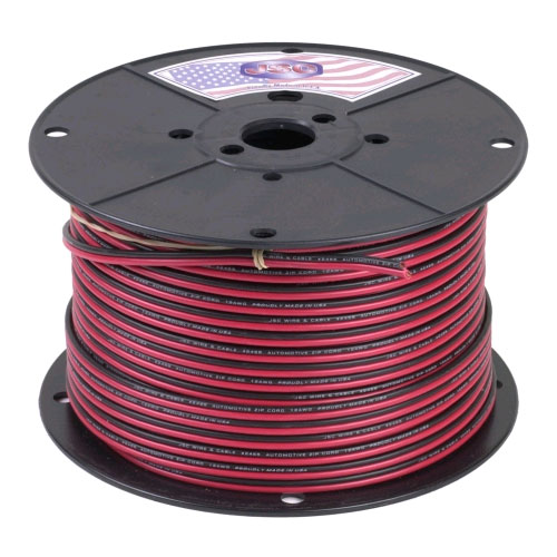 Consolidated Wire - 14 ga 2 conductor Red/Black zip cord/ 100 ft.