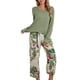 thumbnail image 1 of Conjunto De Pijama Para Mujer, Elegante Cuello Redondo, Conjunto De Ropa De Salón De Manga Larga Para Mujer, Lavable A Máquina, único Para El Hogar ANGGREK Otros, 1 of 6