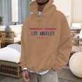 thumbnail image 2 of VBARHMQRT Fall Sweatshirts Men's Fashion Casual Part 3D Print Long Sleeve Drawstring Hooded Sweater Tops, 2 of 4