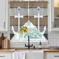 thumbnail image 4 of Anchor Brown Kitchen Window Curtains, Swag Curtains Valance for Bedroom Living Room Bathroom, Nautical Grey Rustic Farmhouse Wood Grain Rod Pocket Window Curtain Block Drapes 2 Panels 28"x36", 4 of 9
