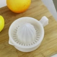 thumbnail image 4 of 1Pc Household Manual Juicer,Plastic Manual Lemon Citrus Fruit Squeezer and Juicer,Tangerine Citrus Juicer Manual Juicer for Kitchen,Lemon Lime Squeezer with Comfortable Grip Handle,White,5x2.83", 4 of 8