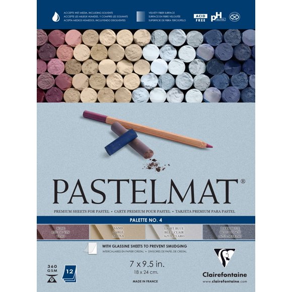 Bloc pegado Clairefontaine Pastelmat Palette N.º 4 18 x 24 cm 360 g/m²