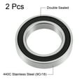 thumbnail image 2 of S6802-2RS Deep Groove Ball Bearings 15mm x 24mm x 5mm Double Sealed Stainless Steel 440C 2pcs, 2 of 4