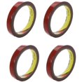 thumbnail image 1 of 4 rollos de espuma adhesiva de doble cara permanentes y superfuertes para coche, rojo, 15 mm x 3 metros, 1 of 4