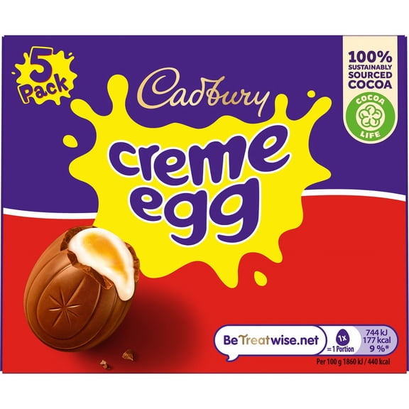 Cadbury 5 x 40g Creme Egg Chocolate Multipack 200g - Easter
