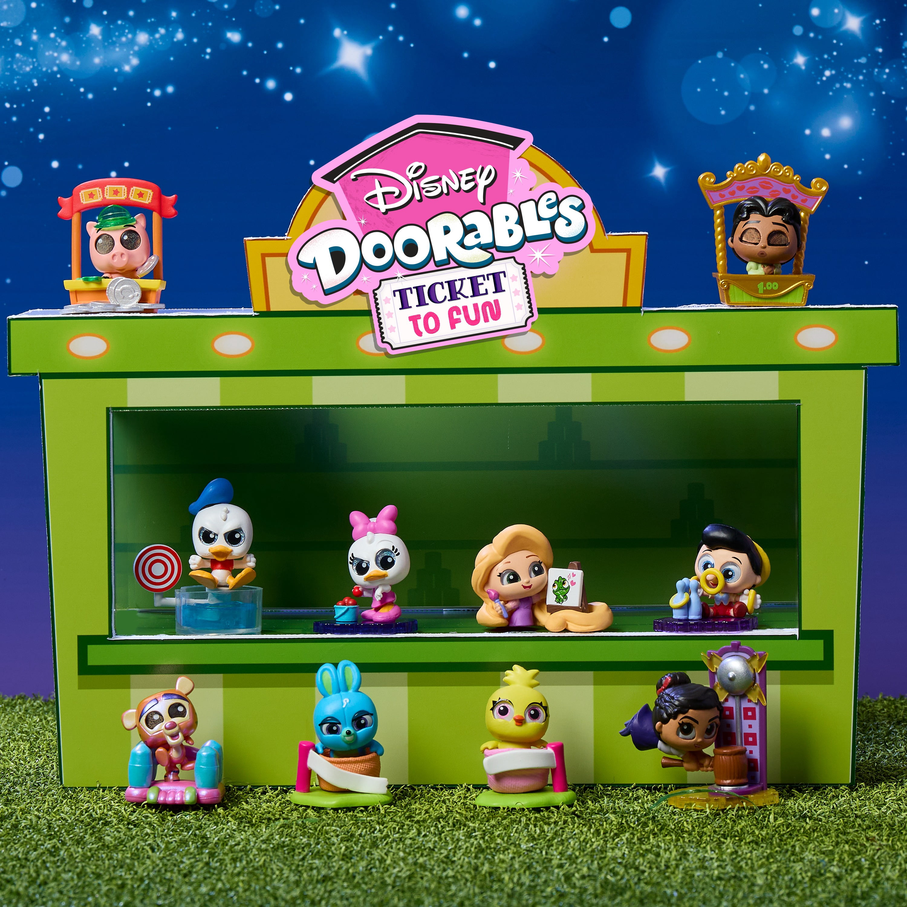 Disney Doorables Ticket to Fun Multi Peek, Festival-Themed Collectible Figures with 5, 6, or 7 Surprise Toys, 50 to Collect, Kids Toys for Ages 5 up