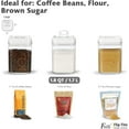 thumbnail image 6 of Flip Tite Food Storage Containers With Lid 5" LARGE Airtight Ring Lock Flip Top, Square Acrylic Canister Jar for Rice Sugar Flour Protein Powder, Kitchen Pantry Organizer, Gift Set (1.8qt), 6 of 8