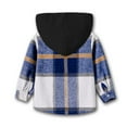 thumbnail image 4 of Fozruso Boys Jackets Coats 18-24 Months,Toddler Boys Girls Shirt Coat Jacket Plaid Long Sleeve Kids Tops Hooded Outwear Multicolor, 4 of 6