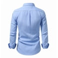 thumbnail image 6 of UVEASISHA Slim Fit Dress Shirts for Men Business Casual Office Shirt Cotton Long Sleeve Collared Shirts Solid Color Stylish Wedding Party Shirt Sky Blue M, 6 of 10