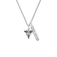 thumbnail image 2 of Delight Jewelry Silvertone Caduceus - RNP Silvertone Live the Life You Have Imagined Bar Charm Necklace, 23", 2 of 4