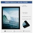 thumbnail image 2 of 8.5 by 11 Picture Frame Black, Picture Frames 8.5 x 11 for Wall Mounting Display Horizontally or Vertically Hanging, Diploma Certificate Frames 8.5 x 11, 1 Pack, 2 of 6