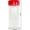 thumbnail image 2 of Dubble O 8.4 oz Clear Plastic Spice Jars with Shaker Lids and Labels, 6-Count, 2 of 5
