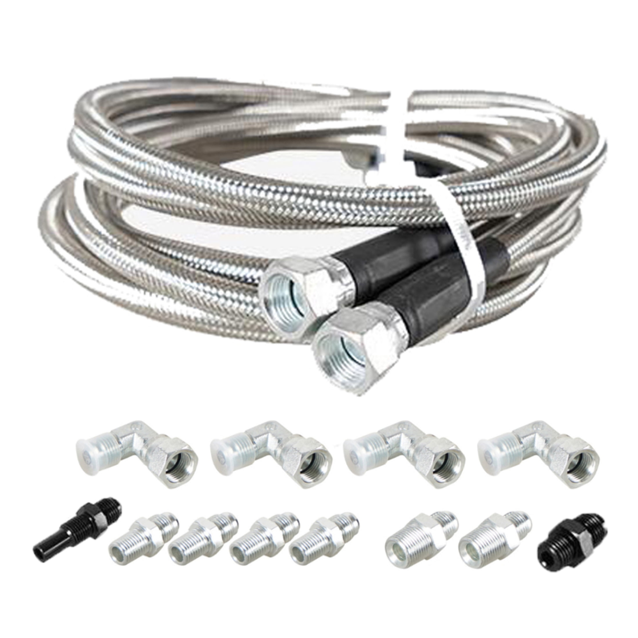 MoreChioce Transmission Cooling Hose Replacement Accessories Automotive Stainless Steel Braided