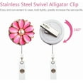 thumbnail image 4 of Retractable Badge Holder with Alligator Clip, 24 inch Retractable Cord, ID Badge Reel with Pearl, 3 Pack (Multiple), 4 of 7