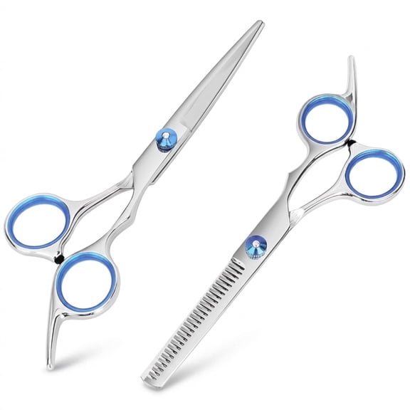 Hair Cutting Scissors,Thinning Shears,Professional Hair Cutting Tools,Stainless Steel Hair Cutting Kit ,Ergonomic Hairdressing Scissors 2pcs for Hairdressing,Salon And Home