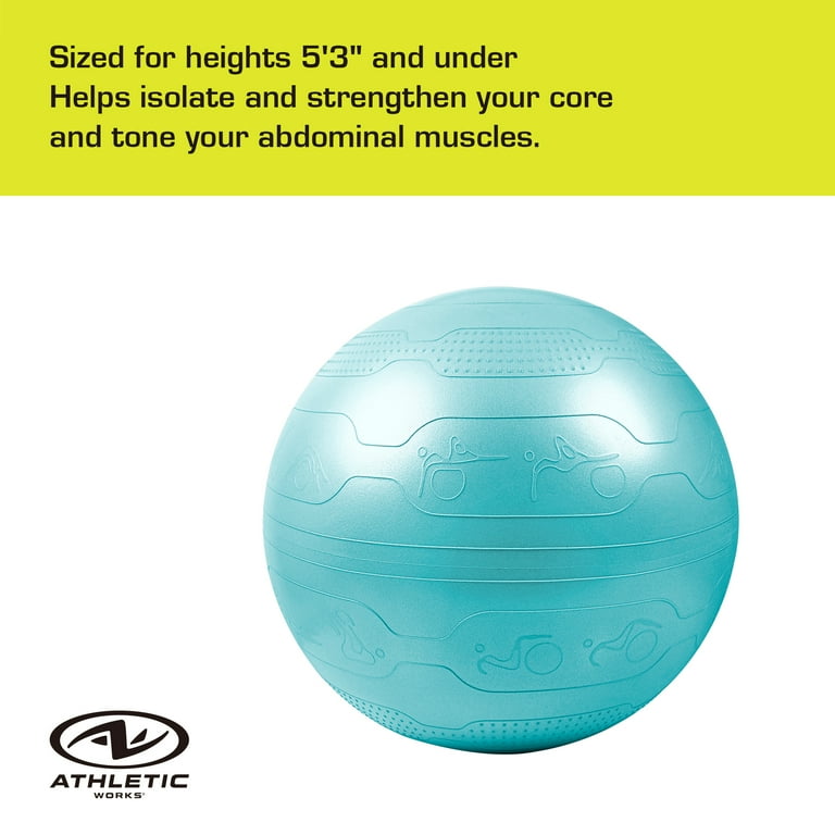 Athletic Works 55cm Yoga Ball - Anti-Burst - Walmart.com