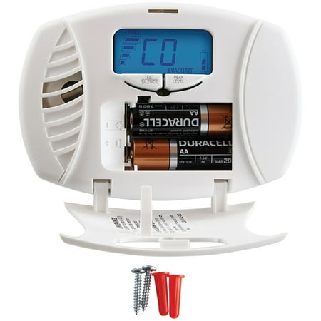 First Alert CO615 Dual-Power Plug-In Carbon Monoxide Detector with Battery Backup and Digital Display, White