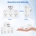 thumbnail image 3 of Dretolfn Universal Travel Adapter kit, International Power Adapter with 6 AC Outlets(3 USB) and 3 Individual Switches,Type A/B/C/G/E/F Plug Kit, 3 of 7