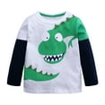 thumbnail image 2 of NAISIBABY Boys Shirt, Dinosaur Pattern Long Sleeve Crew Neck Kids Pullover Top White 9-10T, 2 of 9