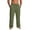 Z117 Army Green, variant on Mifsaly Cotton Linen Pants for Men Wide Leg Summer Casual Trousers Elastic Waist Drawstring Lightweight Breathable Beach Pant with 4 Pockets M