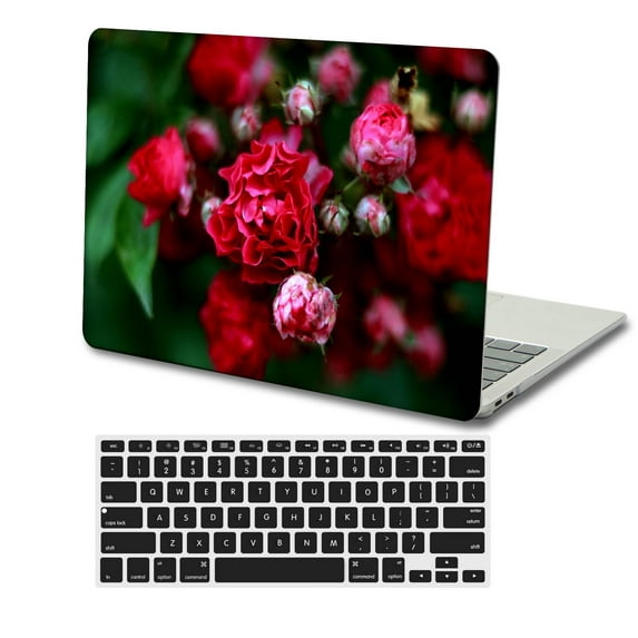 KSK KAISHEK Hard Shell for MacBook Air 13.6" m2 with Retina Display Touch ID Type C + Black Keyboard Cover Model: A2681 (Rose series 0429)