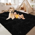 thumbnail image 3 of Twister.CK 5' x 8' Area Rug, Plush Non-Skid Rug, for Bedroom Living Room Nursery, Black, 3 of 6