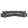 thumbnail image 1 of Modway Commix 5 Piece Down Filled Overstuffed Sectional Sofa in Gray, 1 of 5