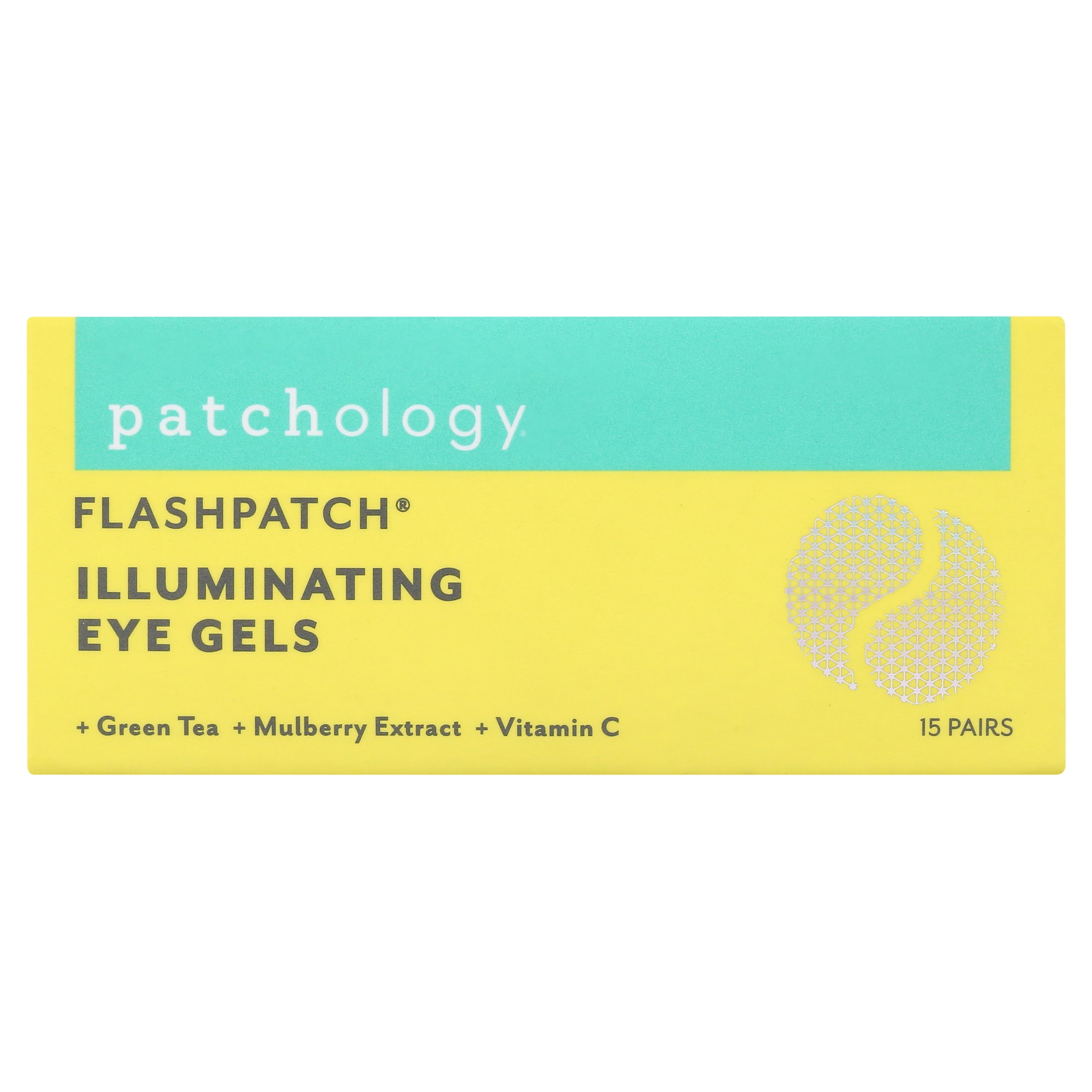 Patchology FlashPatch Illuminating Under Eye Face Mask Gels, 15 Count
