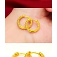 thumbnail image 7 of NuoTaiTec Lady's Hoops Earrings 23k Gold Plated, 7 of 7