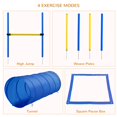 thumbnail image 3 of Dog Agility Starter Kit Pet Outdoor Exercise Training Set Tunnel 4 Weave Poles High Jumper, 3 of 6