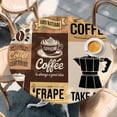 thumbnail image 2 of Vintage Coffee Round Tablecloth, Fitted Table Cover with Elastic for 36"-44" Round Tables, Farmhouse Retro Art Coffee Beans Table Cloth Outdoor Indoor Dinning Party Waterproof Tablecloths, 2 of 7