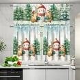 thumbnail image 2 of Yuyamidu Snowman Kitchen Curtains and Valances 3 Panel Sets Cute Short Tier Curtains with Rod Pocket Easy to Install Drapes Treatment Tier Curtain Christmas Home Decor, 2 of 5