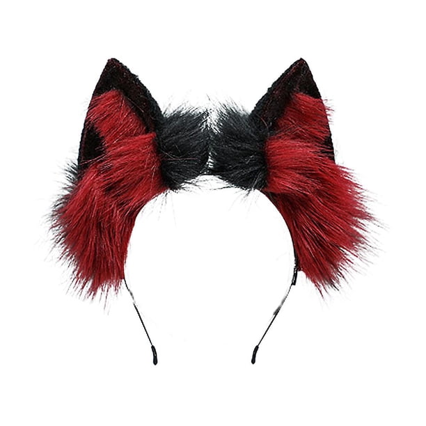 Fox Ears Diadema De Piel Sintética Con Orejas De Gato, Zorro, Lobo, Cola De Gato, Zorro, Orejas De Piel Sintética, Lindo Vestido De Halloween, Cosplay, Hecho A Mano, Orejas Peludas, Diadema Para