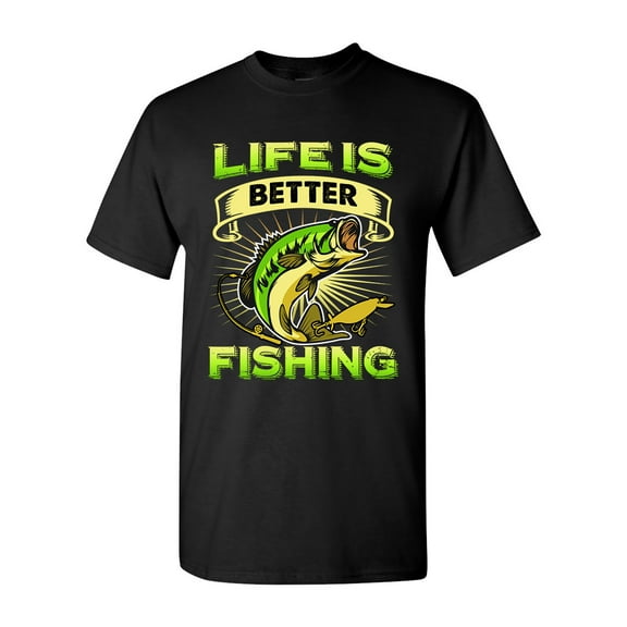 Life Is Better Fishing Fish Sea Animal Funny DT Adult T-Shirt Tee