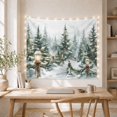 thumbnail image 5 of Snowy Forest Path with Glowing Lanterns Nostalgic Illustration for Home Decor Enthusiasts, Winter Wall Art, Christmas Gift, Tapestry Wall Hanging for Living Room and Bedroom, 5 of 7