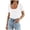 White, variant on HXWCHs Women Solid Organic Cotton T Shirt 2024 Summer Women's Square Neck Ribbed Knit Tee Slim Fitted Casual Short Sleeve Basic top M Dark Gray