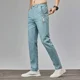 thumbnail image 4 of Pantalones casuales rectos y frescos para hombre, pantalones holgados y refrescantes para oficina, para hombre, pantalones de negocios de verano, de seda fina, nuevos en talla grande de algodón, 4 of 5