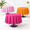 Pink and Orange Round-3, variant on Pink and Orange Round 3-Pack Plastic 84 Inch Party Tablecloths