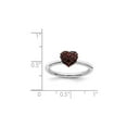 thumbnail image 2 of 1/3 Carat (Ctw) Garnet Promise Heart Ring in Sterling Silver, 2 of 5