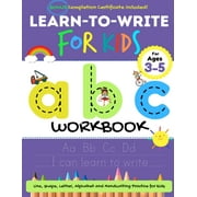 THE LIFE GRADUATE PUBLISHING GROUP Learn to Write For Kids ABC Workbook: A Workbook For Kids to Practice Pen Control, Line Tracing, Letters, Shapes and More! (ABC Activity Book) (Paperback)