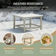 thumbnail image 6 of WestinTrends Malibu Low Outdoor HDPE Square Patio Coffee Table, Sand, 6 of 15