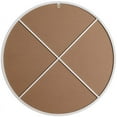 thumbnail image 4 of Allora 32" Round Mid Century Metal Frame Clear Beveled Mirror in White, 4 of 7