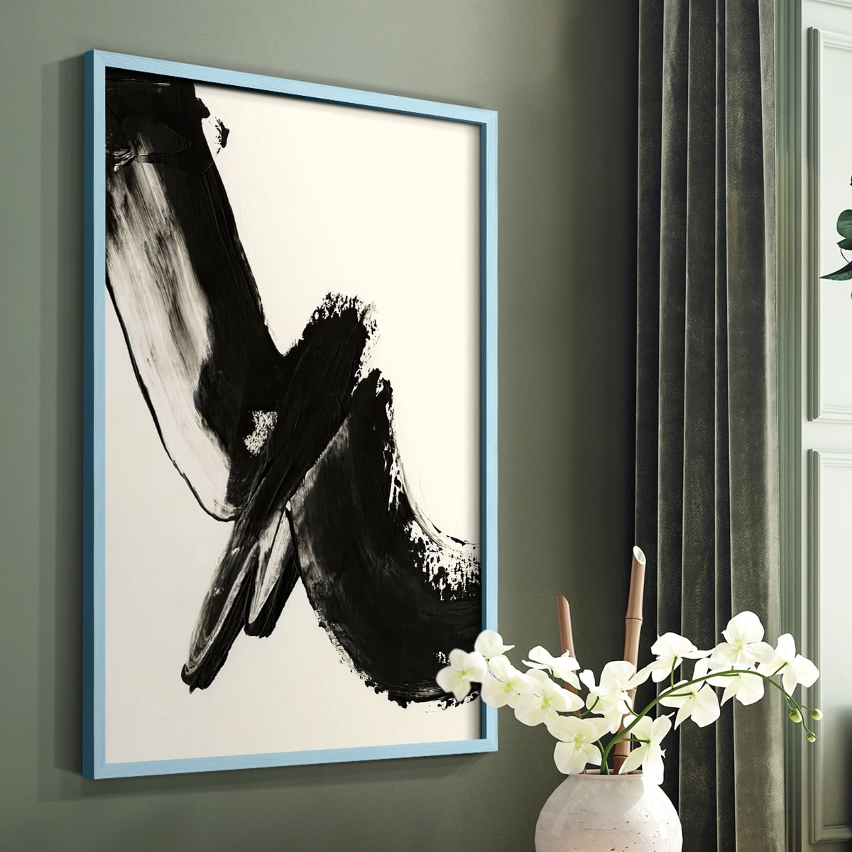 Black Expression I in Paper Solid Wood 8 x 10 Framed Print